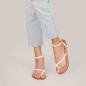 SUSAN WHITE STRAP SANDALS